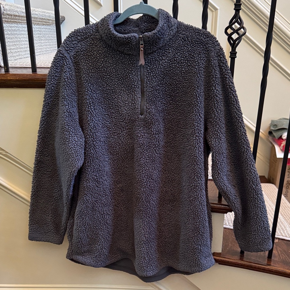 Gray Fuzzy Zip Up Charles River Apparel Size 2XL